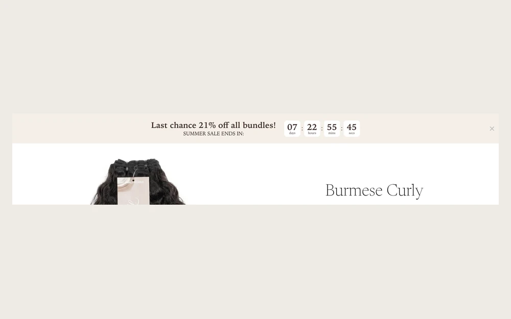 Original product page header rendered faintly against pale product photography and a white background.